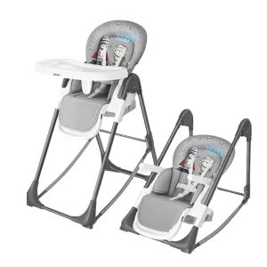 Kidilo Electric Infant Bouncer - Geometric Print Grey Rocker