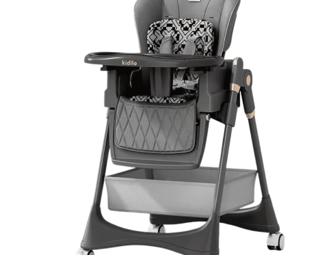 Kidilo Luxury Adjustable High Chair – Fully Reclining & Foldable