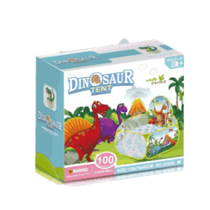 Dinosaur Pop-Up Play Tent & Ball Pit - Includes 100 Balls & Hoop