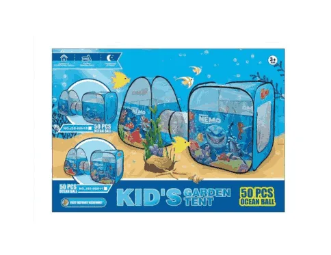 Under the Sea 3-Piece Play Tent & Tunnel Set – with 50 Balls