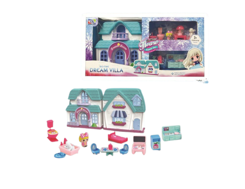 Adorable Dream Villa Dollhouse Playset – Complete with Furniture and Figures