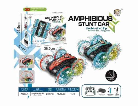 Amphibious Remote Control Stunt Car with Dual Control