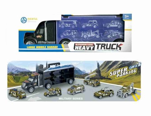 Superior King Heavy Truck Playset – Includes 6 Military Vehicles & Storage