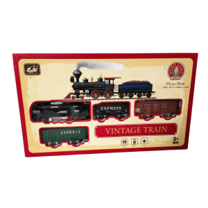 Classic Vintage Train Set - with Lights, Sounds, and DIY Tracks