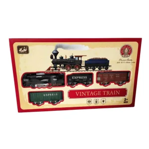 Classic Vintage Train Set - with Lights, Sounds, and DIY Tracks