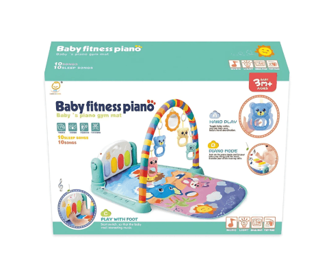 Baby Fitness Piano & Activity Play Gym Mat – A 3-in-1 Learning Toy