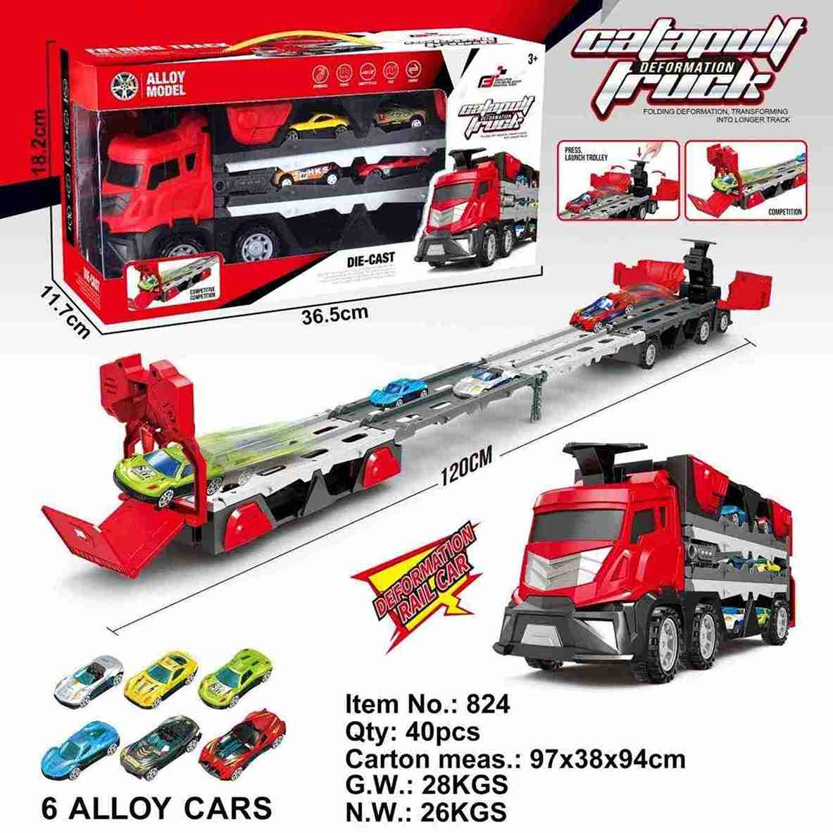 Catapult Deformation Truck – With 6 Alloy Cars