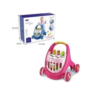 Elantra 2-in-1 Baby Walker & Shape Sorter Activity Center - Developmental Push Toy for Infants