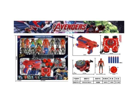 Avengers Age of Ultron Hero Warrior Set – 16 Action Figures with Dart Blaster, Binoculars & Target