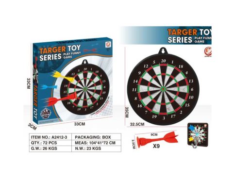 Target Toy Series Dart Board Set – Magnetic Safety Darts for Kids (33cm Board)