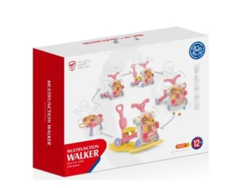 Huanger 5-in-1 Multifunction Baby Walker and Activity Table – Sit-to-Stand Learning Walker, Ride-On Toy, and Scooter