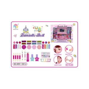 Danielle Bell Ultimate Kids Makeup Vanity Kit – Washable Cosmetics Set, Eye Shadow, Nail Polish & Stickers, Non-Toxic Beauty Toy