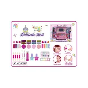 Danielle Bell Ultimate Kids Makeup Vanity Kit – Washable Cosmetics Set, Eye Shadow, Nail Polish & Stickers, Non-Toxic Beauty Toy