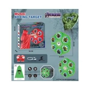 Avengers Music Boxing Target with Bluetooth & Hulk Cloak - Wall-Mounted Smart Electronic Agility Trainer