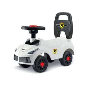 Classic Manual Foot-to-Floor Baby Ride-On Car with Steering Wheel and High Backrest Support