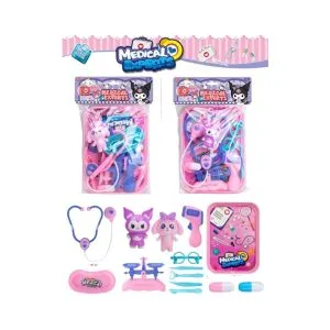 Kids' Doctor Role-Play Set - 10+ Piece Medical Kit with kitty