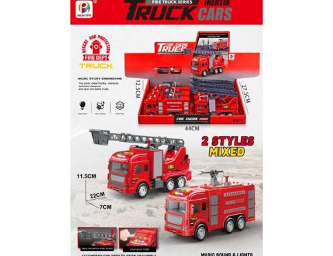 Emergency Fire Engine Truck Toy with Extendable Ladder