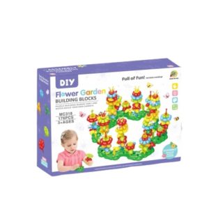 176 PCS DIY Flower Garden Building Toy Set – Creative Floral Arrangement STEM Kit for Kids