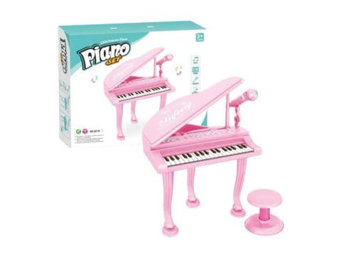 Piano Set-Little Princess Grand Piano Toy with Microphone & Stool
