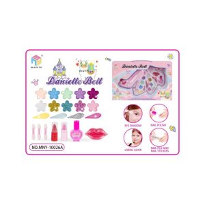Danielle Bell High-Heel Shoe Makeup Palette – Star-Shaped Glitters, Lip Gloss & Nail Polish, Pretend Play Beauty Set for Girls