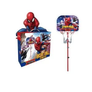 Spider-Man Deluxe Large Basketball Stand Set – Height Adjustable 60-170cm, Includes Pump & Ball, Official Marvel Themed Toy