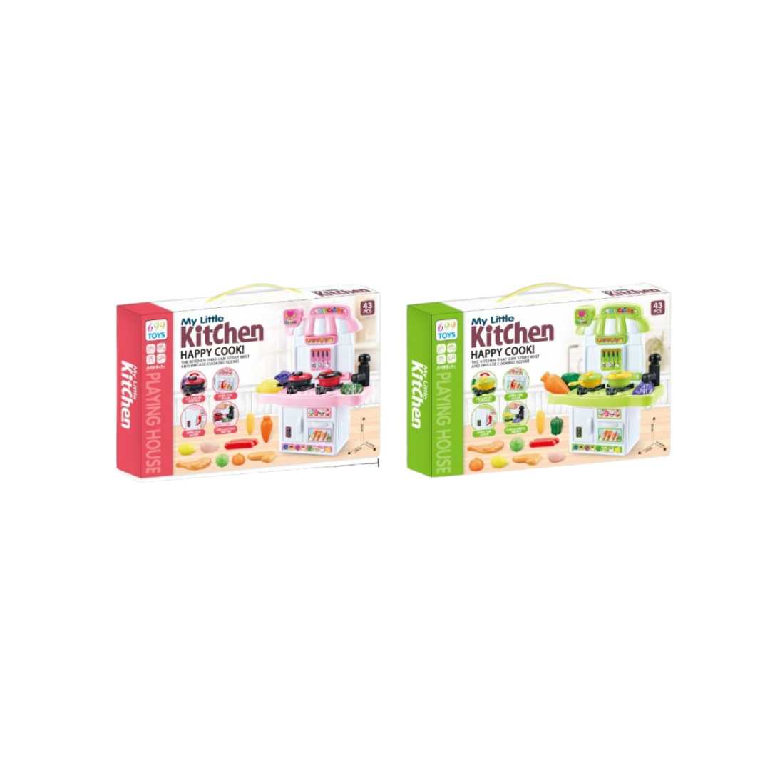 43-Piece My Little Kitchen DIY Playset with Circulating Water