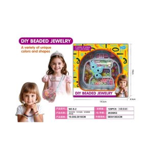 DIY Beaded Jewelry Making Kit for Kids - 120pcs Custom Bracelet & Necklace Set in Portable Butterfly Carry Case