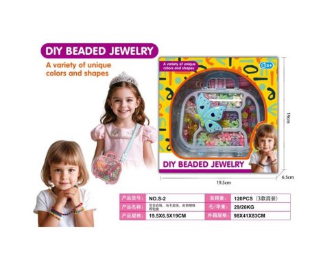 DIY Beaded Jewelry Making Kit for Kids – 120pcs Custom Bracelet & Necklace Set in Portable Butterfly Carry Case