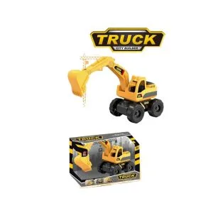 Heavy Duty City Builder Excavator Toy - Friction Powered Construction Truck for Kids 3+