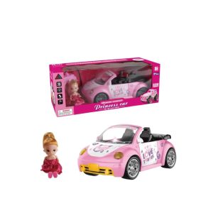 RC Princess Convertible Car with Doll Accessory – Pink Remote Control Toy for Girls