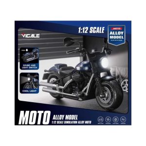 Scale Simulation Alloy Motorcycle Model - Diecast Moto Toy with Cool Lights and Engine Sounds