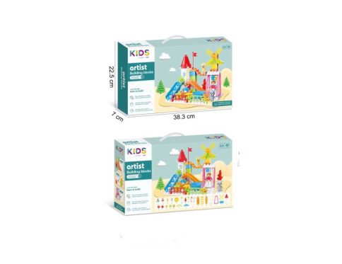 Artist Kids Educational Building Blocks Set – Windmill & Slide Playground Playset (49 PCS)