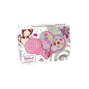 Kids Lollipop-Shaped DIY Makeup Palette - Washable Cosmetic Pretend Play Set