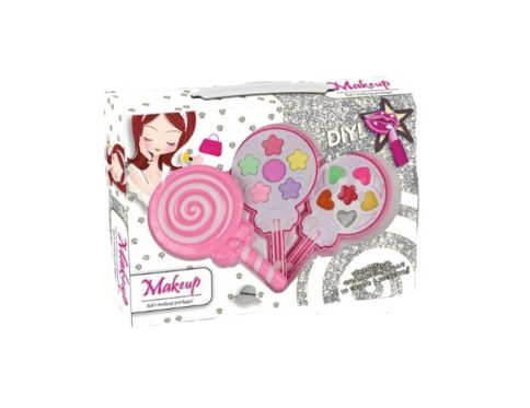 Kids Lollipop-Shaped DIY Makeup Palette – Washable Cosmetic Pretend Play Set