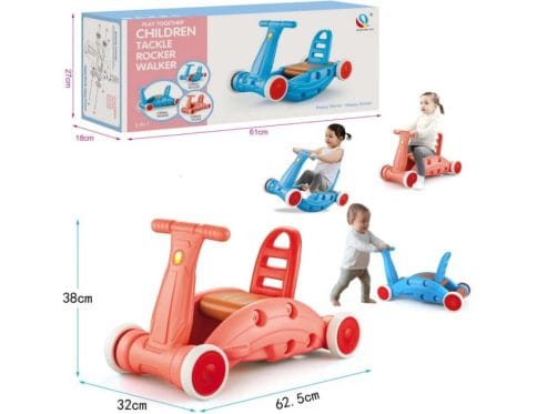 3-in-1 Children’s Tackle Rocker & Walker – Convertible Toddler Ride-On Toy