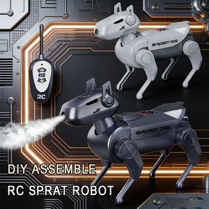 DIY Remote Control Spraying Robot Dog (Body requires 2 AA batteries - not included, Remote includes 2 AG13 batteries)